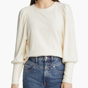 Madewell Puff Sleeve Brushed Jersey Top, XXS